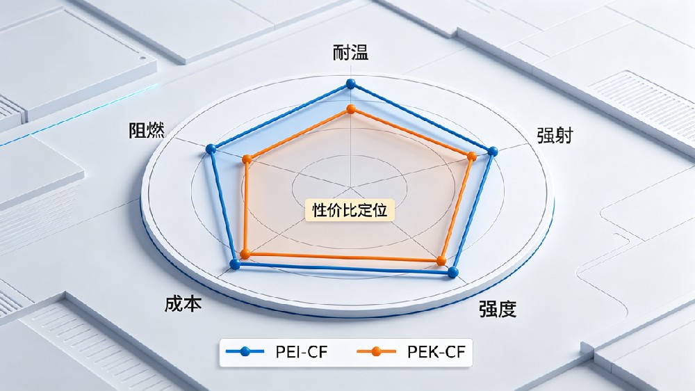 PEI-CF-vs-PEEK-CF综合性能对比