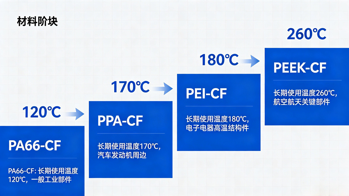 PEI-CF耐温阶梯对比图