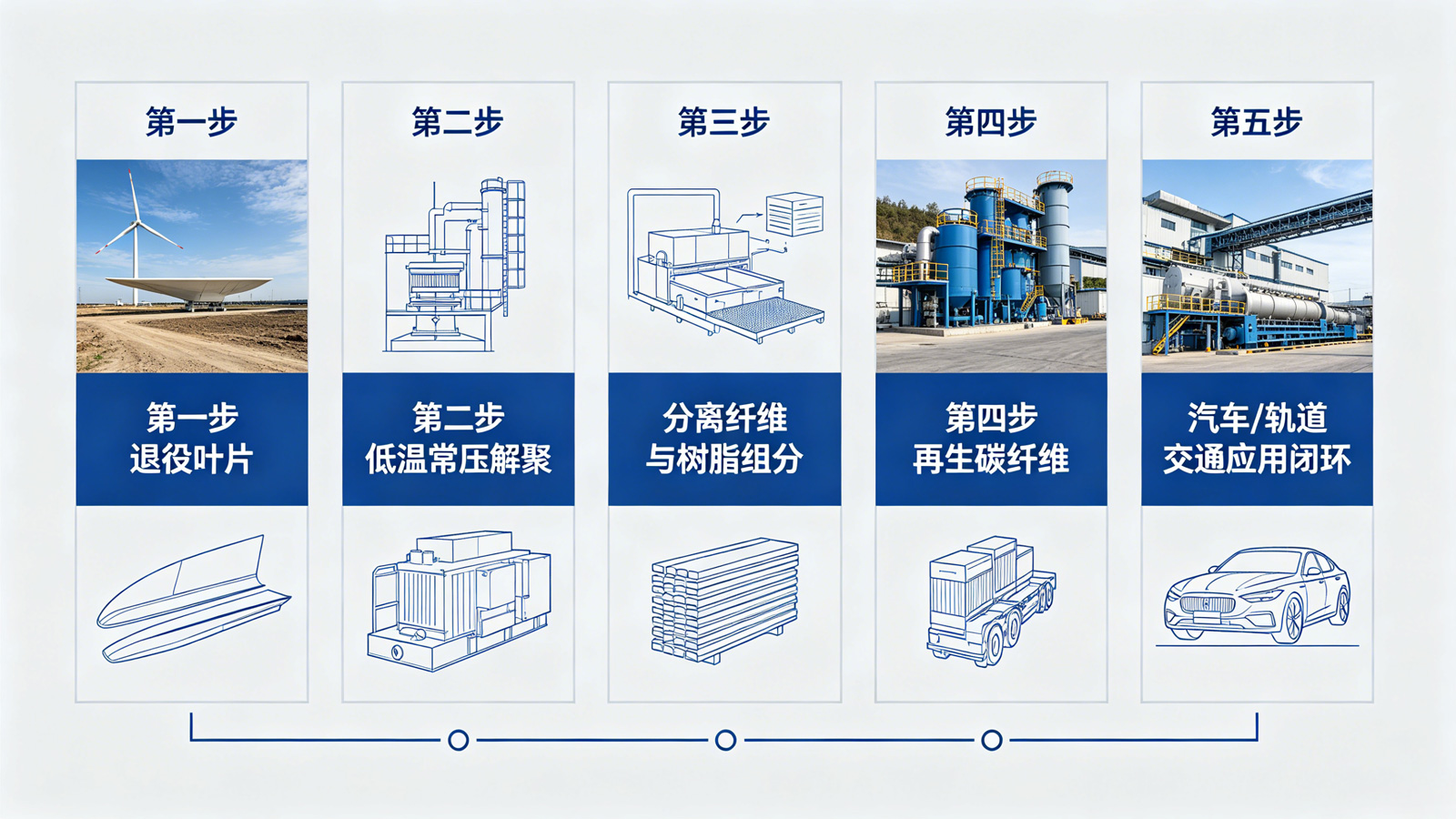 千吨级风电叶片化学回收产线 千吨级风电叶片化学回收产线