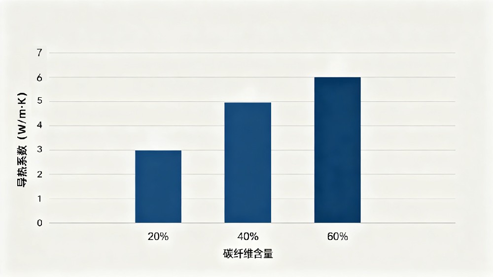 不同碳纤维含量导热系数柱状图 不同碳纤维含量导热系数柱状图