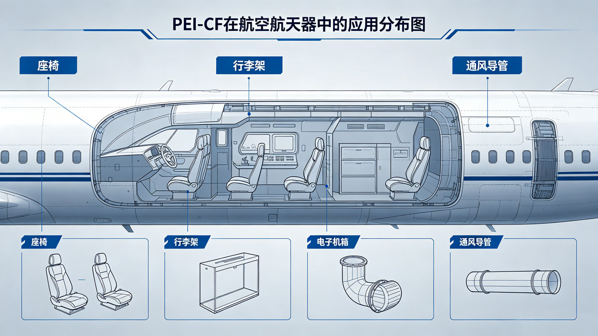PEI-CF在航空航天器中的应用分布 PEI-CF在航空航天器中的应用分布