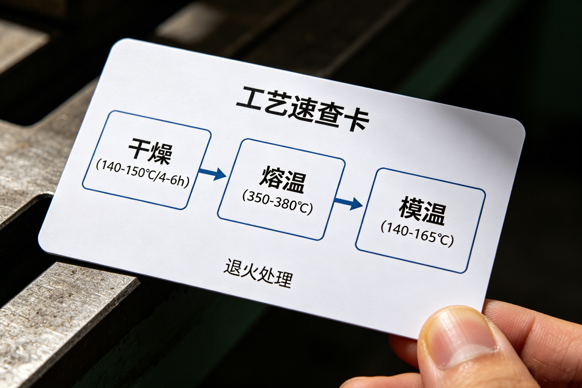 PPSU-CF注塑工艺速查卡 PPSU-CF注塑工艺速查卡