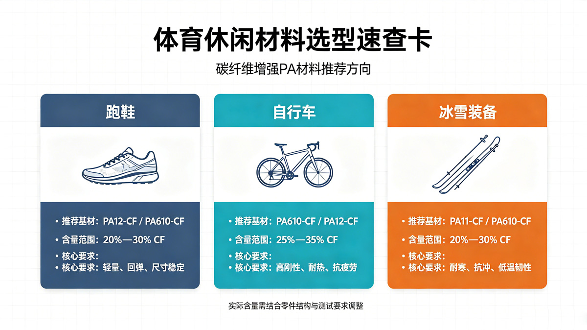 体育休闲材料选型速查卡