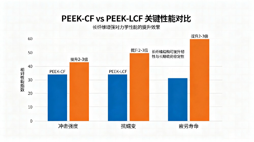 PEEK-CF-vs-PEEK-LCF关键性能对比
