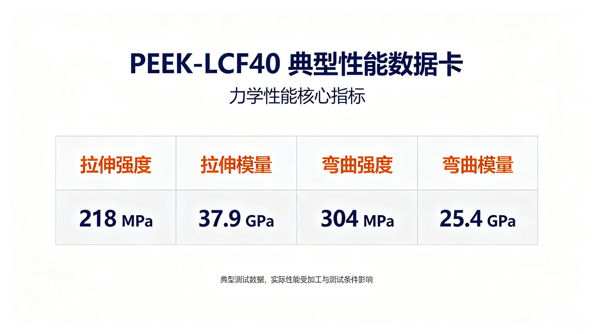 PEEK-LCF40典型性能数据卡