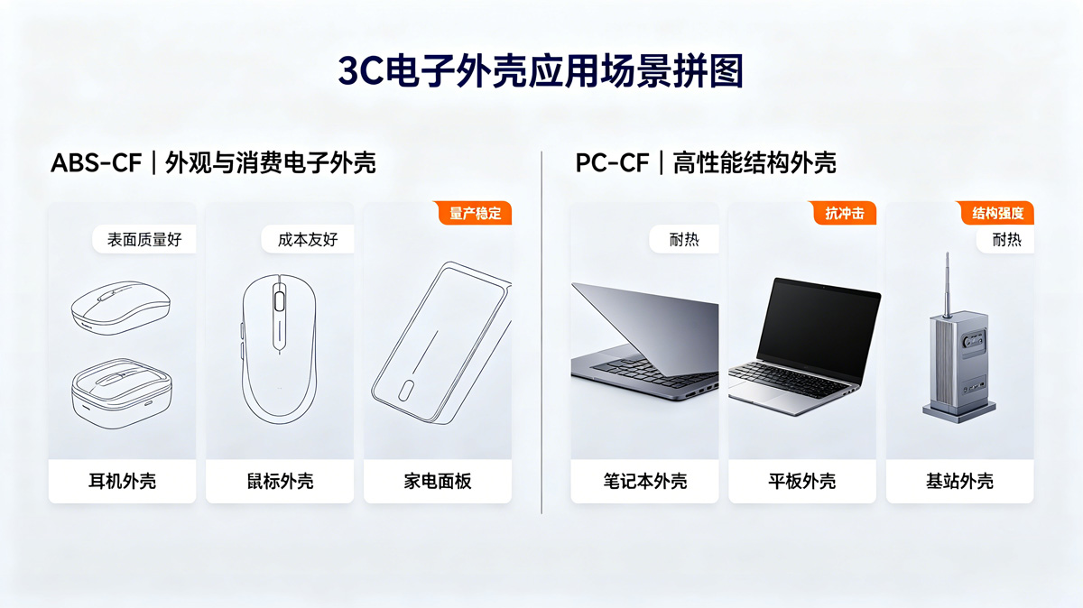 ABS-CF与PC-CF应用场景 ABS-CF与PC-CF应用场景