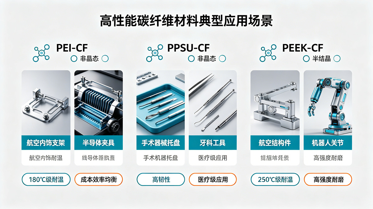 PEI-CF/PPSU-CF/PEEK-CF应用场景