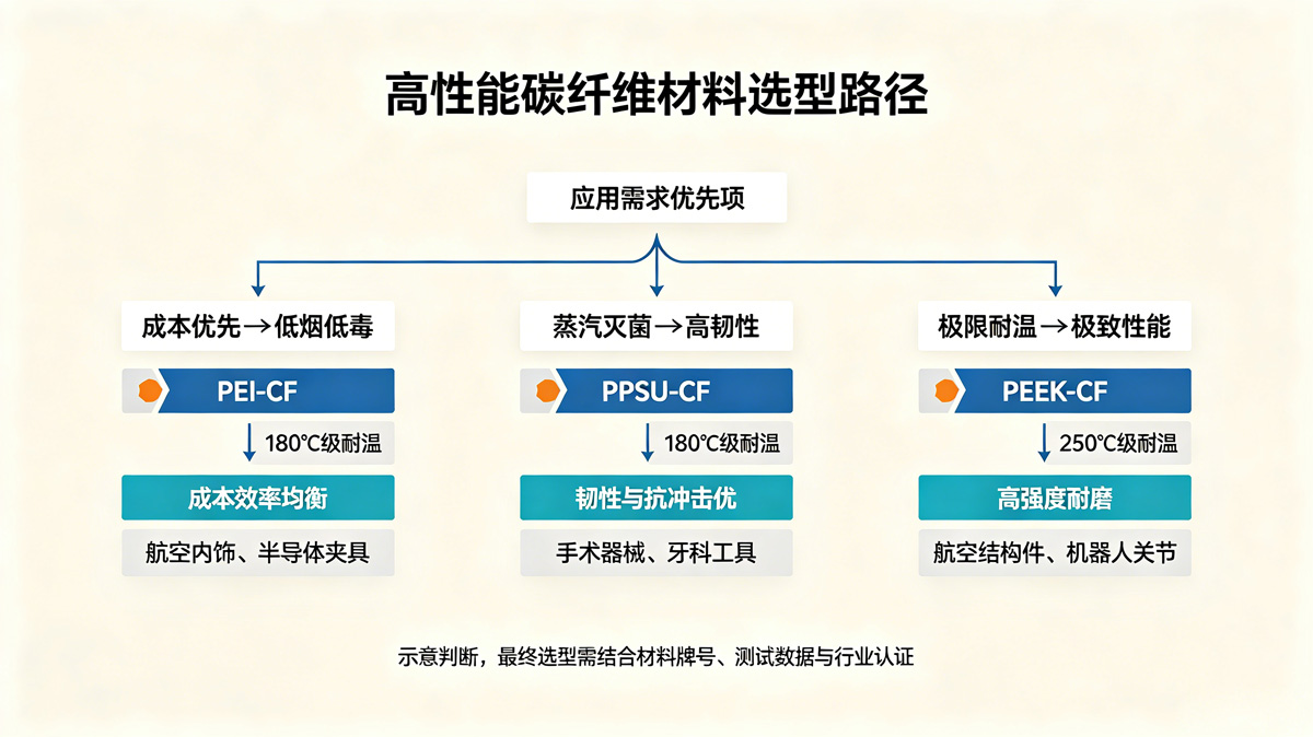 PEI-CF/PPSU-CF/PEEK-CF选型决策