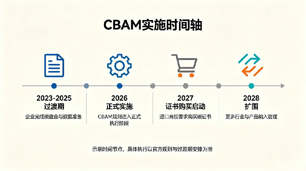欧盟碳边境调节机制实施时间