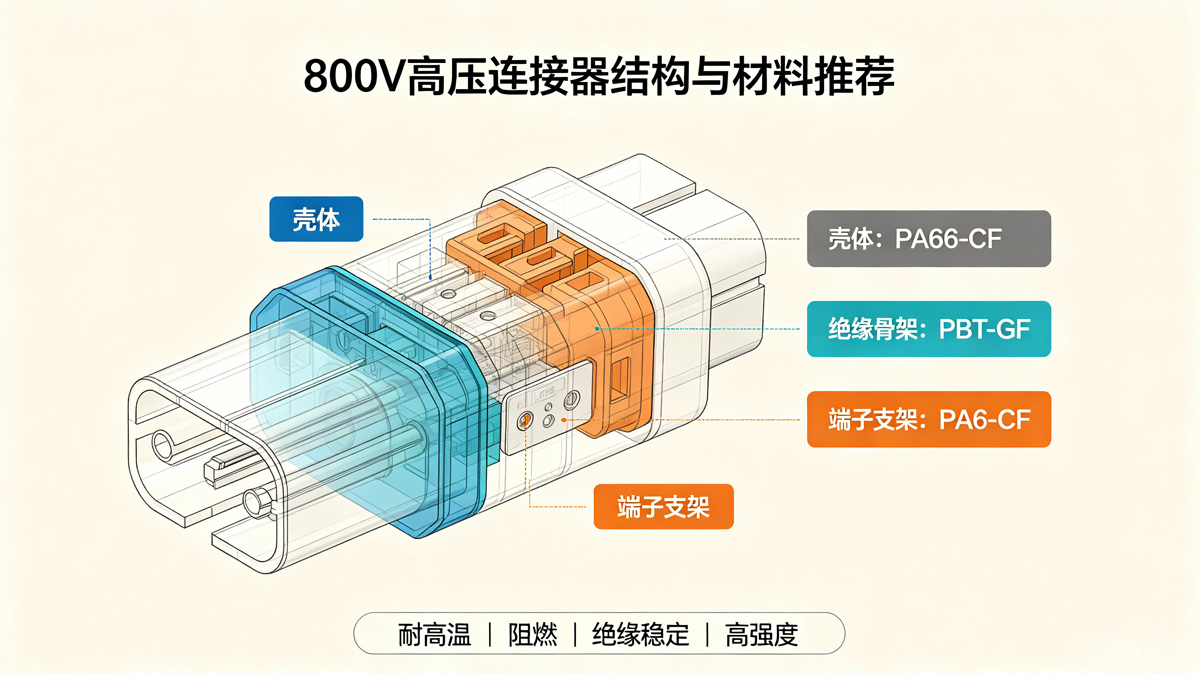 800V高压连接器结构示意图 800V高压连接器结构示意图