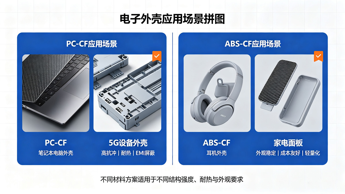 PC-CF与ABS-CF电子外壳应用场景
