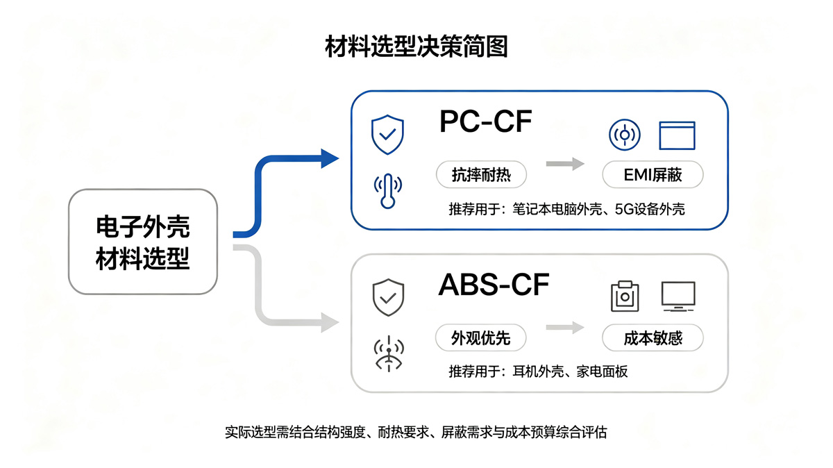 PC-CF与ABS-CF选型决策简图