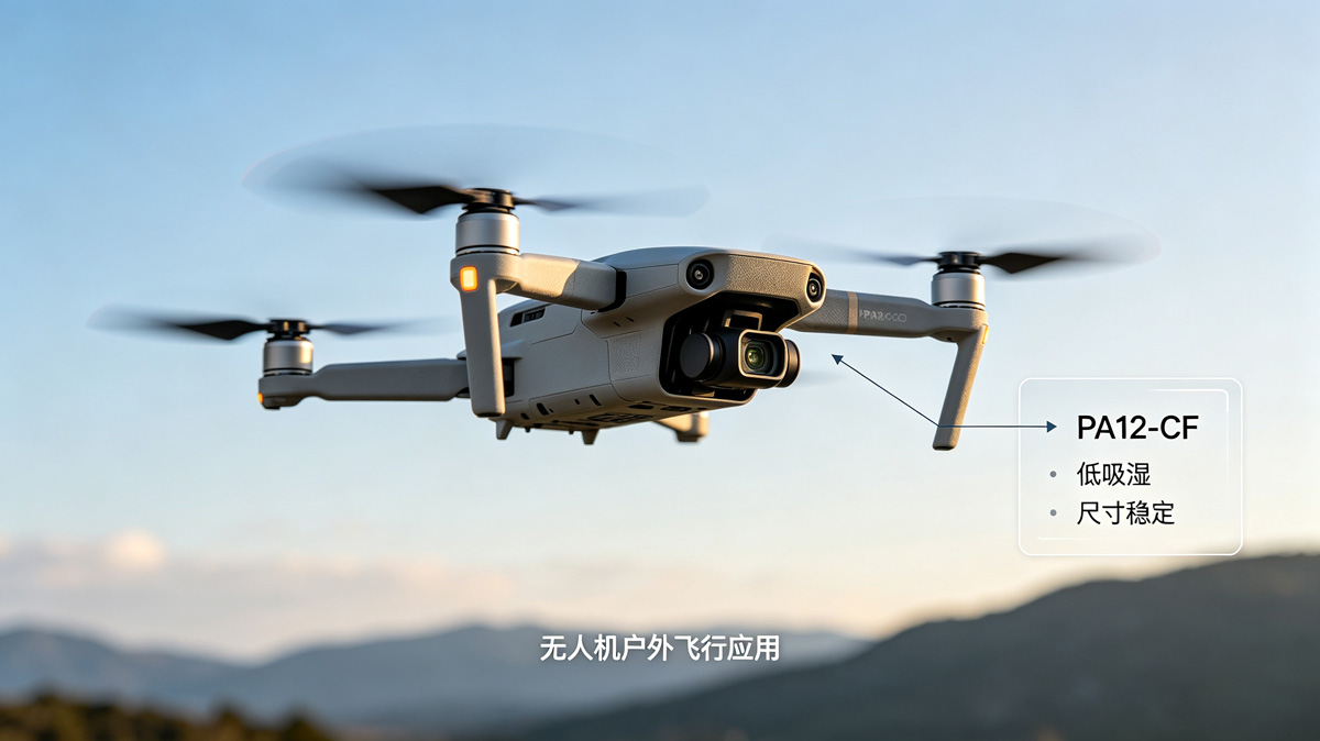 PA12-CF无人机户外飞行应用实物图