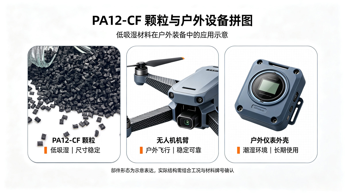 PA12-CF颗粒与户外设备拼图
