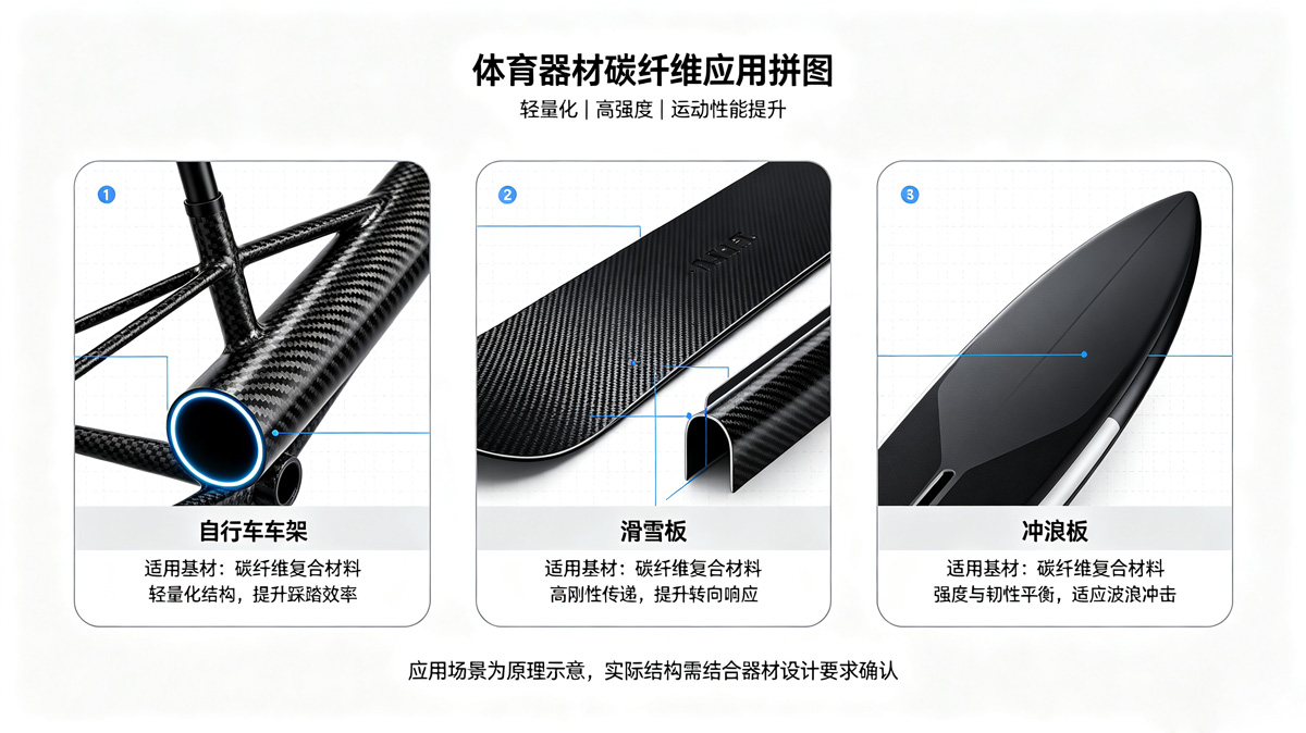 体育器材碳纤维应用场景