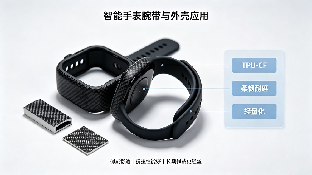 TPU-CF智能手表腕带与外壳应用 TPU-CF智能手表腕带与外壳应用