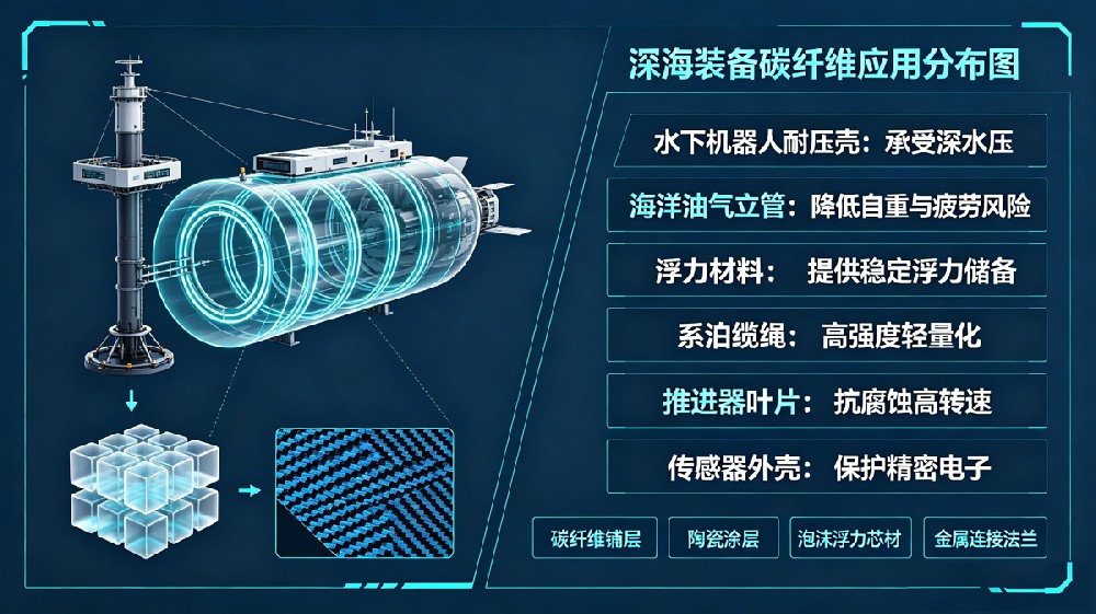 深海装备碳纤维应用分布图 深海装备碳纤维应用分布图