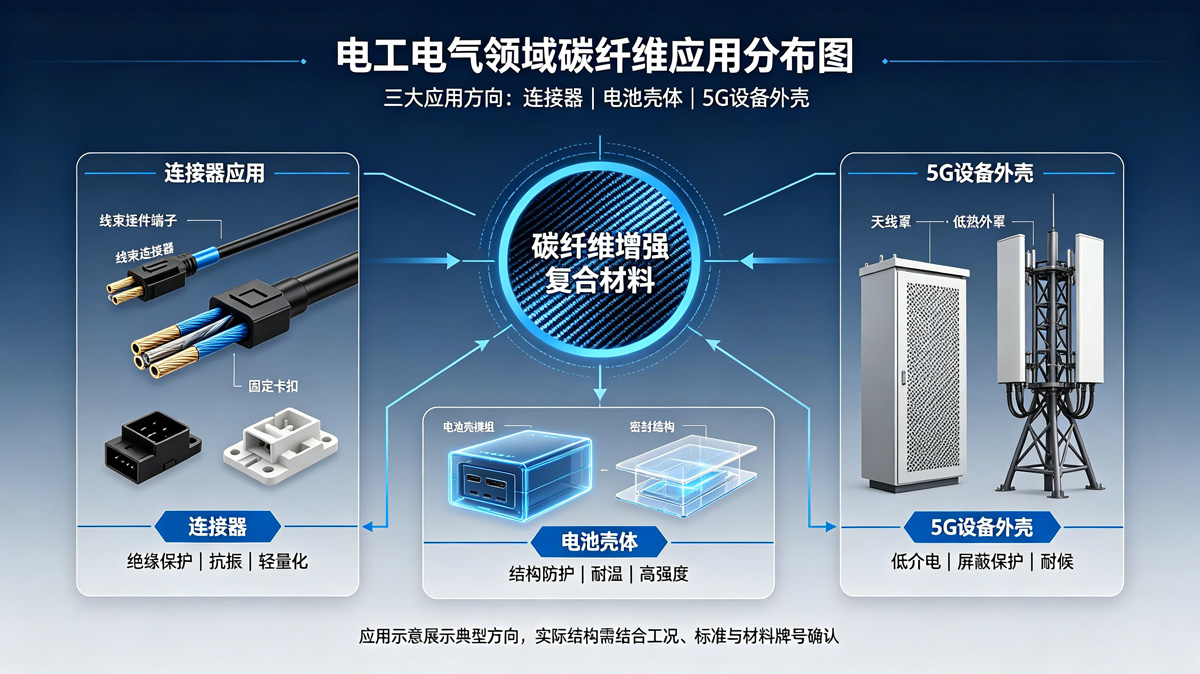 电工电气领域碳纤维应用分布图