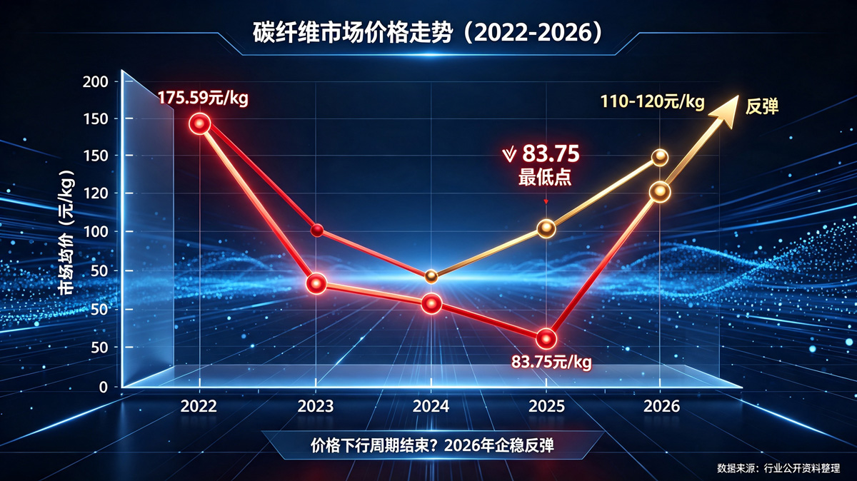 碳纤维价格走势与市场均价折线图