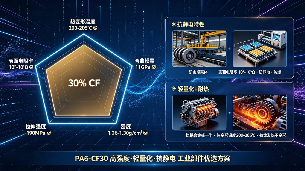 PA6-CF30高强度轻量化抗静电