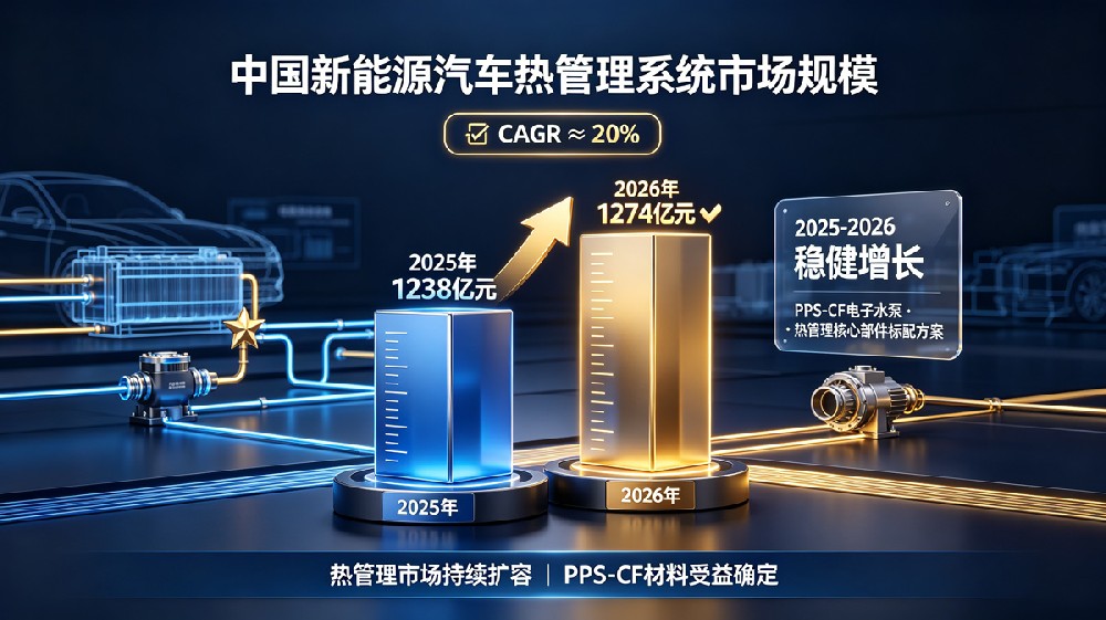 中国新能源汽车热管理系统市场规模增长柱状图