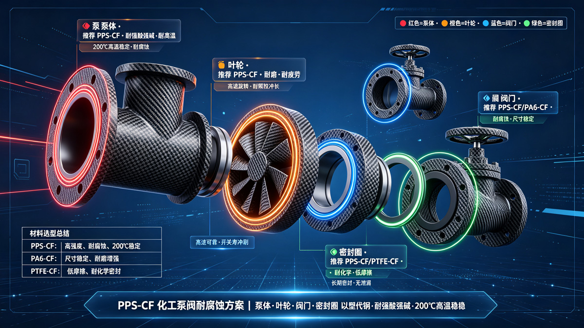 化工泵阀碳纤维应用分布图