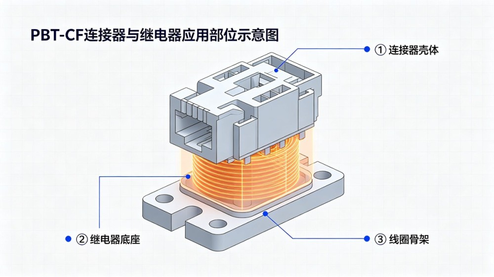 连接器与继电器应用部位示意图